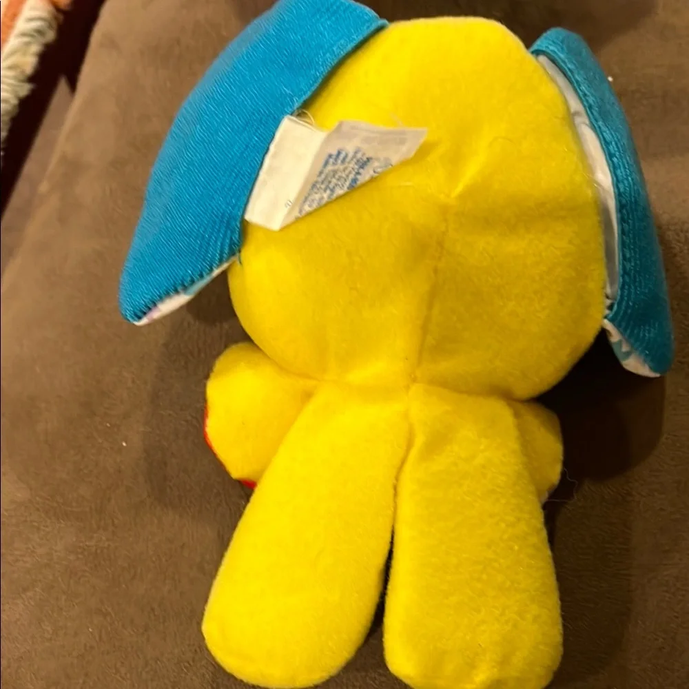 Vintage Playskool Touch ‘ems plush peak a boo squeaker Elephant and ball rattle